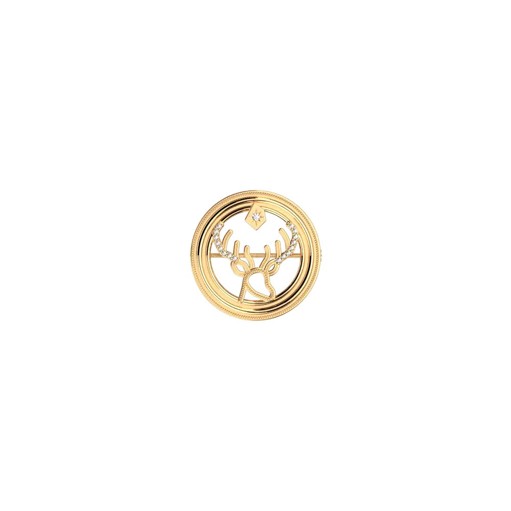 Broche Patronus Cerf Harry Potter - Dorée