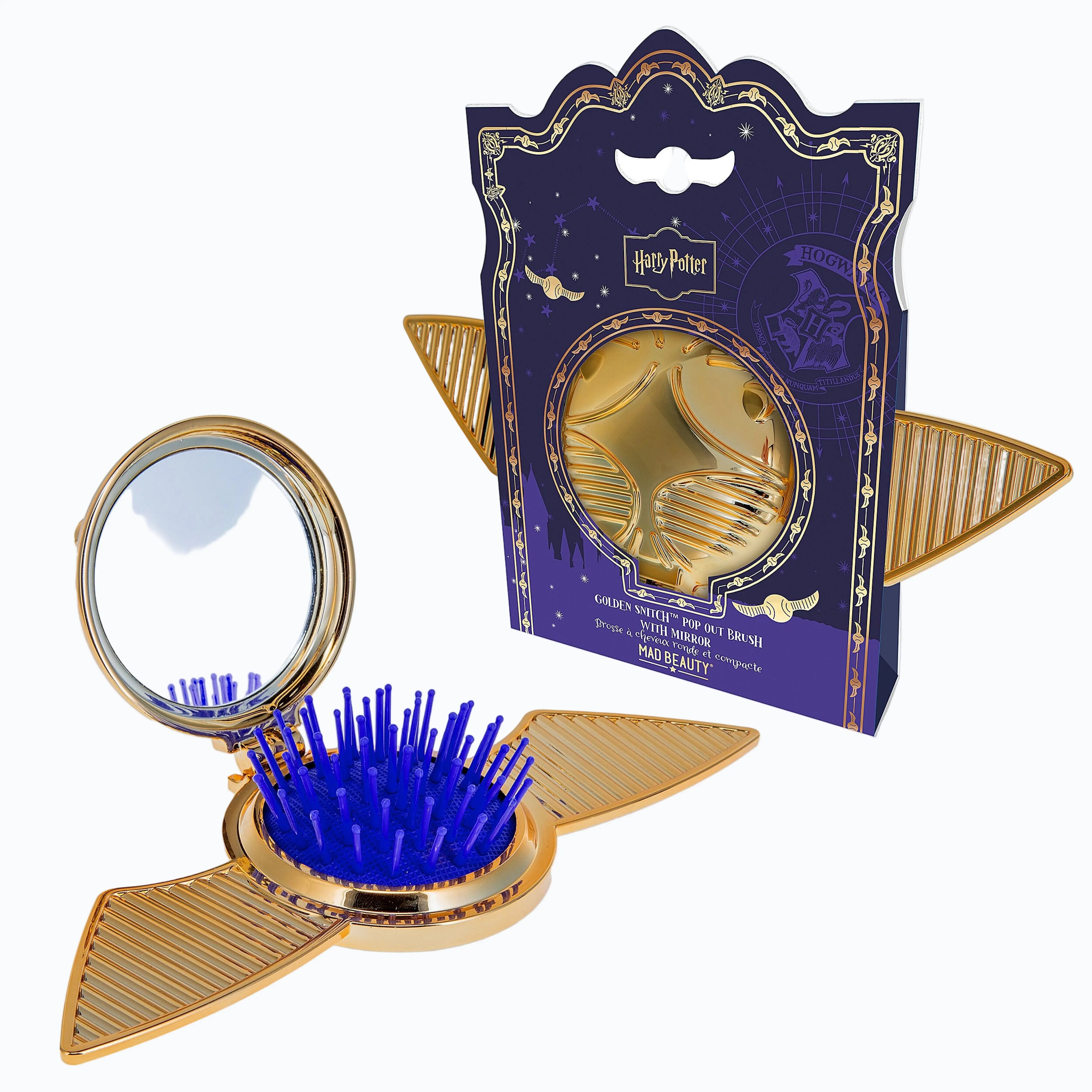 Brosse à Cheveux Vif d'Or Harry Potter avec Miroir -  La boutique Aux 2 Balais