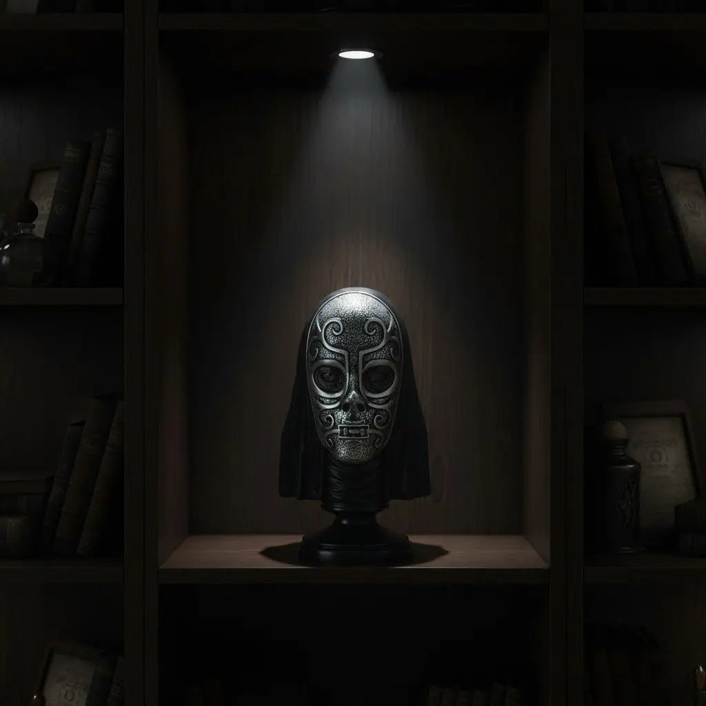 Buste décoratif Mangemort La boutique Aux 2 Balais en résine brillante avec masque détaillé style Harry Potter