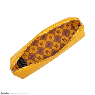 Trousse Poufsouffle Harry Potter en similicuir jaune élégant
