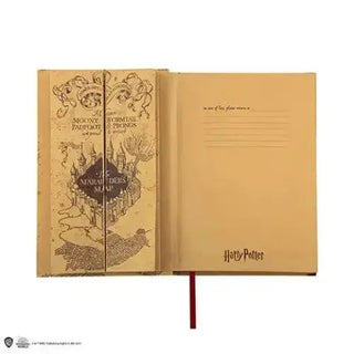 Carnet Carte du Maraudeur avec sa réplique -  La boutique Aux 2 Balais