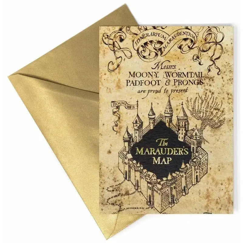 Carte + Enveloppe Minalima Carte du Maraudeur -  La boutique Aux 2 Balais