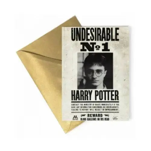 Carte + Enveloppe Minalima Harry Undesirable Lenticulaire -  La boutique Aux 2 Balais