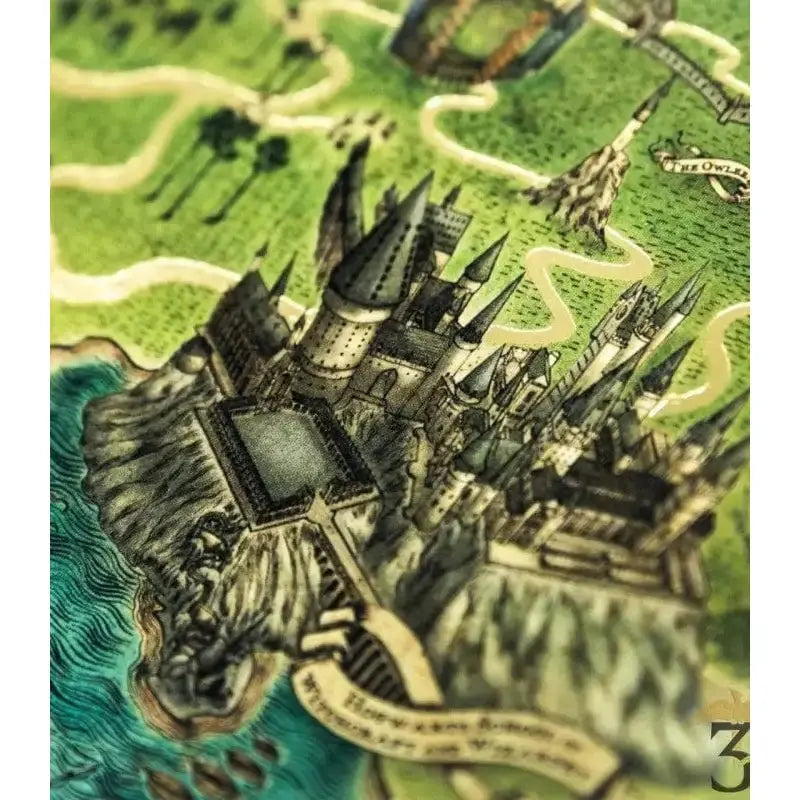 Carte + Enveloppe Minalima Hogwarts Map -  La boutique Aux 2 Balais
