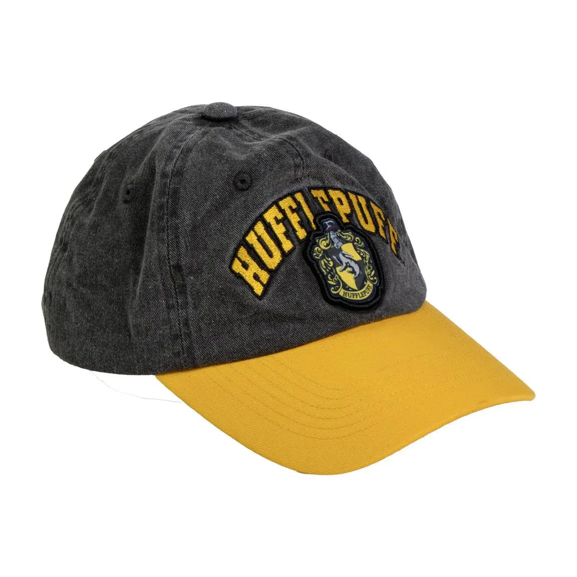 Casquette Poufsouffle noire 100 % coton -  La boutique Aux 2 Balais