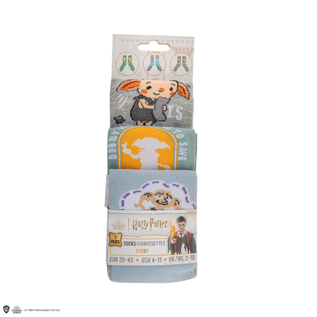 Chaussettes Dobby x3 Harry Potter - Taille 35 à 45 - Ultra Douces -  La boutique Aux 2 Balais