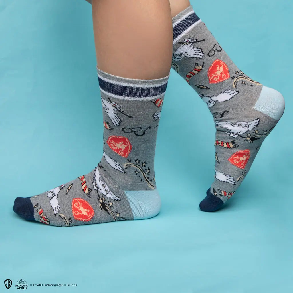 Chaussettes Hedwige x3 Harry Potter - Taille 35 à 45 - Confort -  La boutique Aux 2 Balais