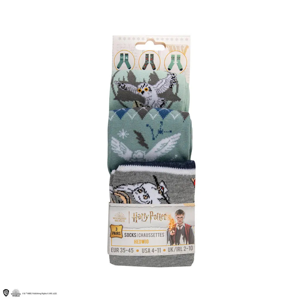 Chaussettes Hedwige x3 Harry Potter - Taille 35 à 45 - Confort -  La boutique Aux 2 Balais