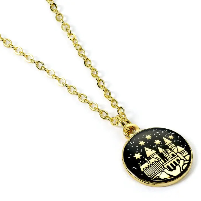 Collier Doré Officiel Château de Poudlard Harry Potter -  La boutique Aux 2 Balais
