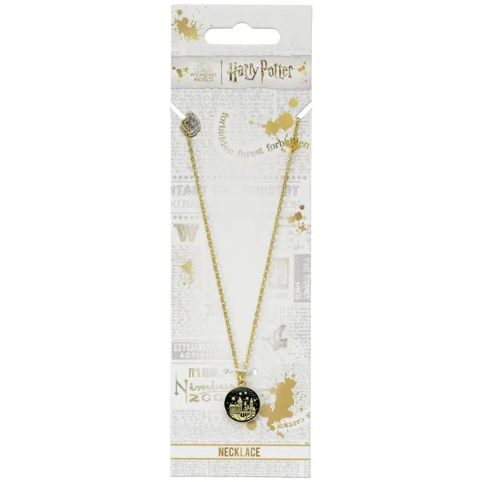 Collier Doré Officiel Château de Poudlard Harry Potter -  La boutique Aux 2 Balais