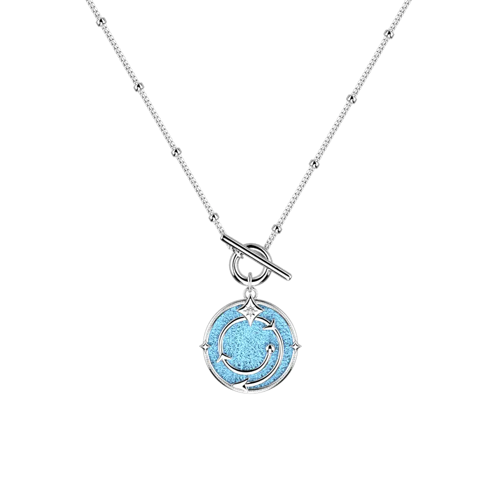 Collier Enchantement Harry Potter - Argenté - Cuir Ciel Étoilé et Marine