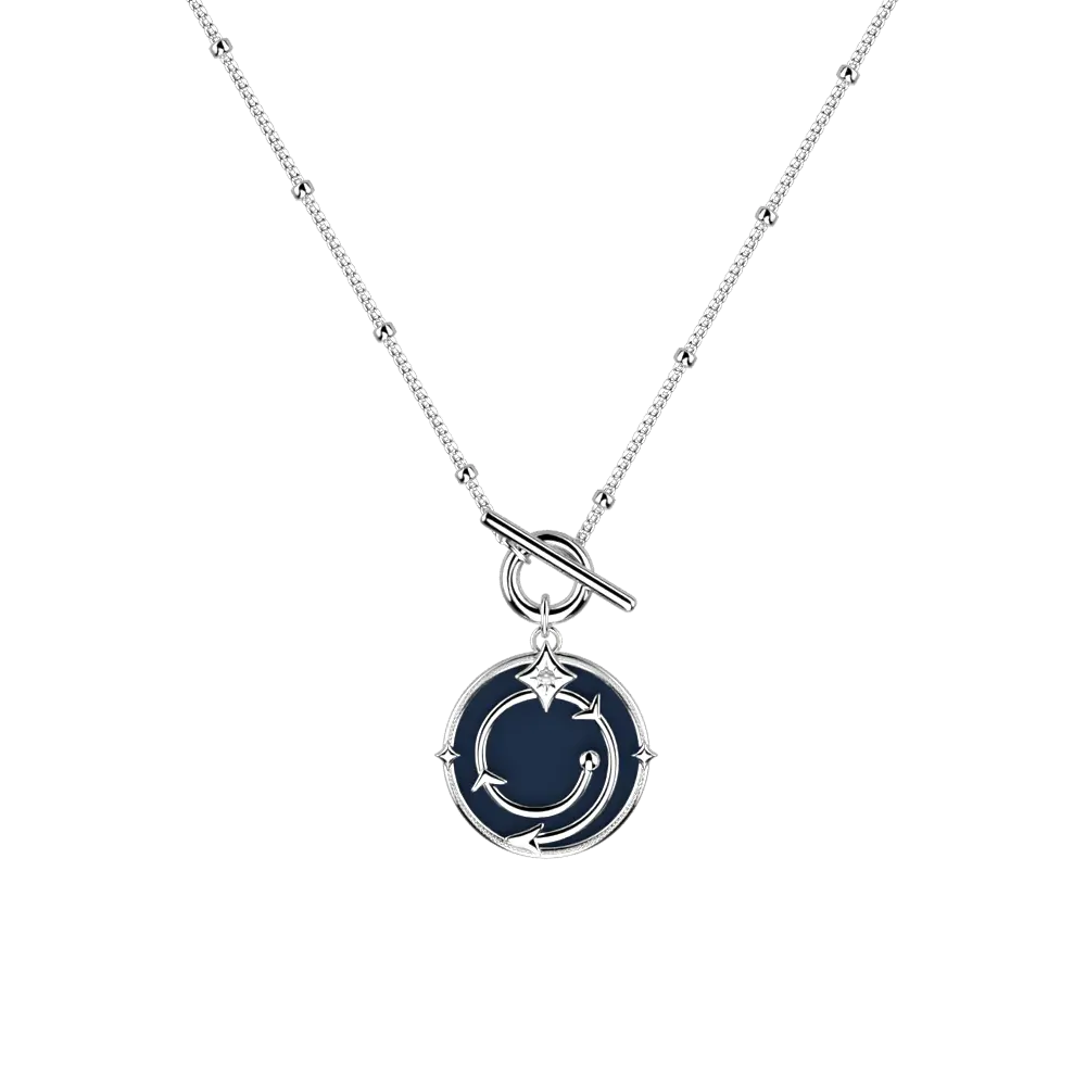 Collier Enchantement Harry Potter - Argenté - Cuir Ciel Étoilé et Marine