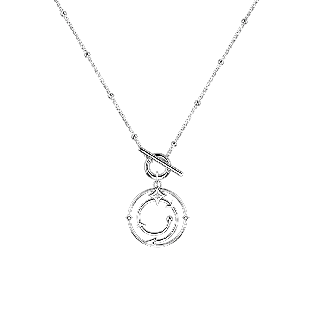 Collier Enchantement Harry Potter - Argenté - Cuir Ciel Étoilé et Marine