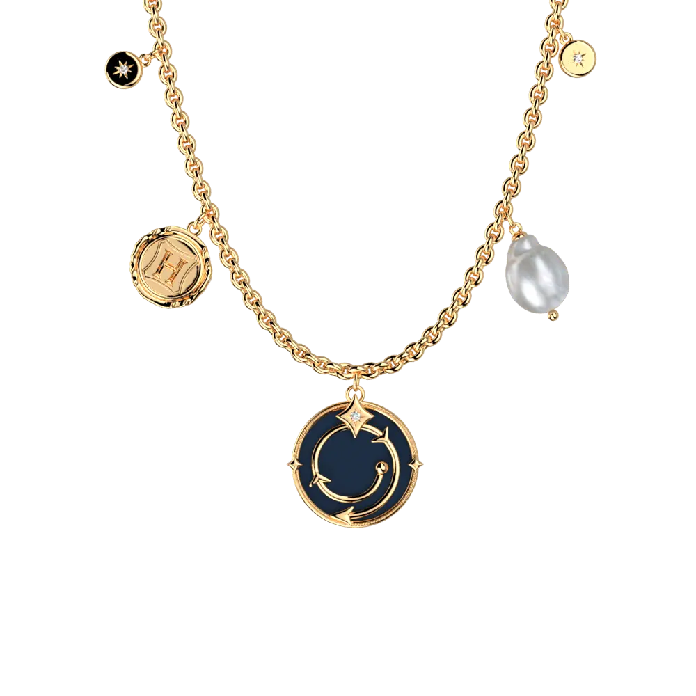 Collar borlas encantamiento Harry Potter - Dorado