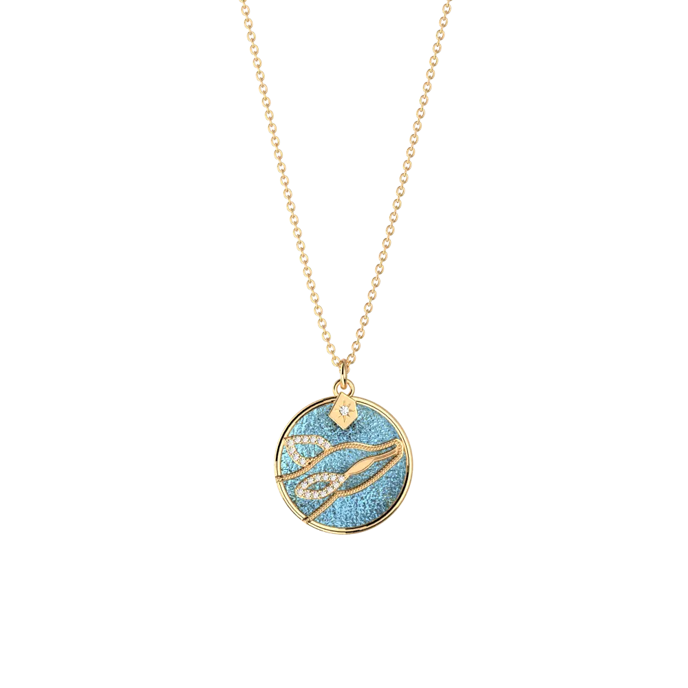 Collier Patronus Biche Harry Potter - Doré