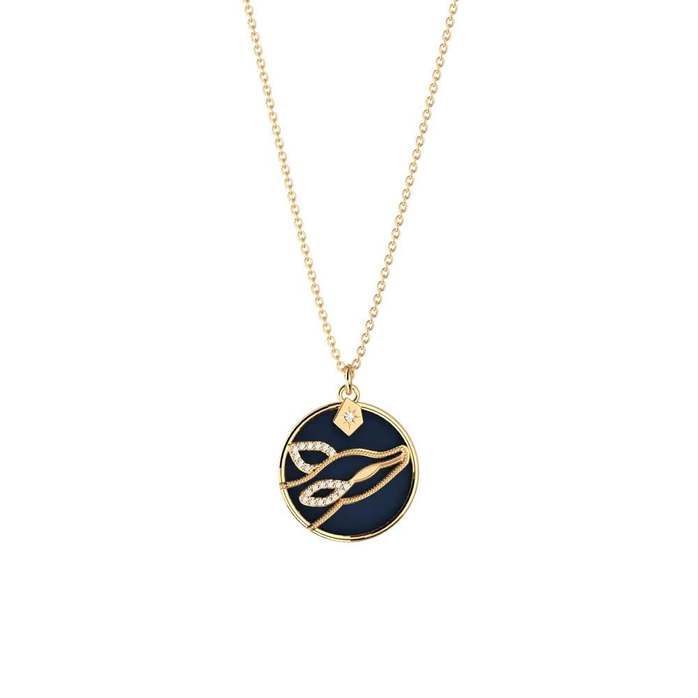 Collier Patronus Biche Harry Potter - Doré