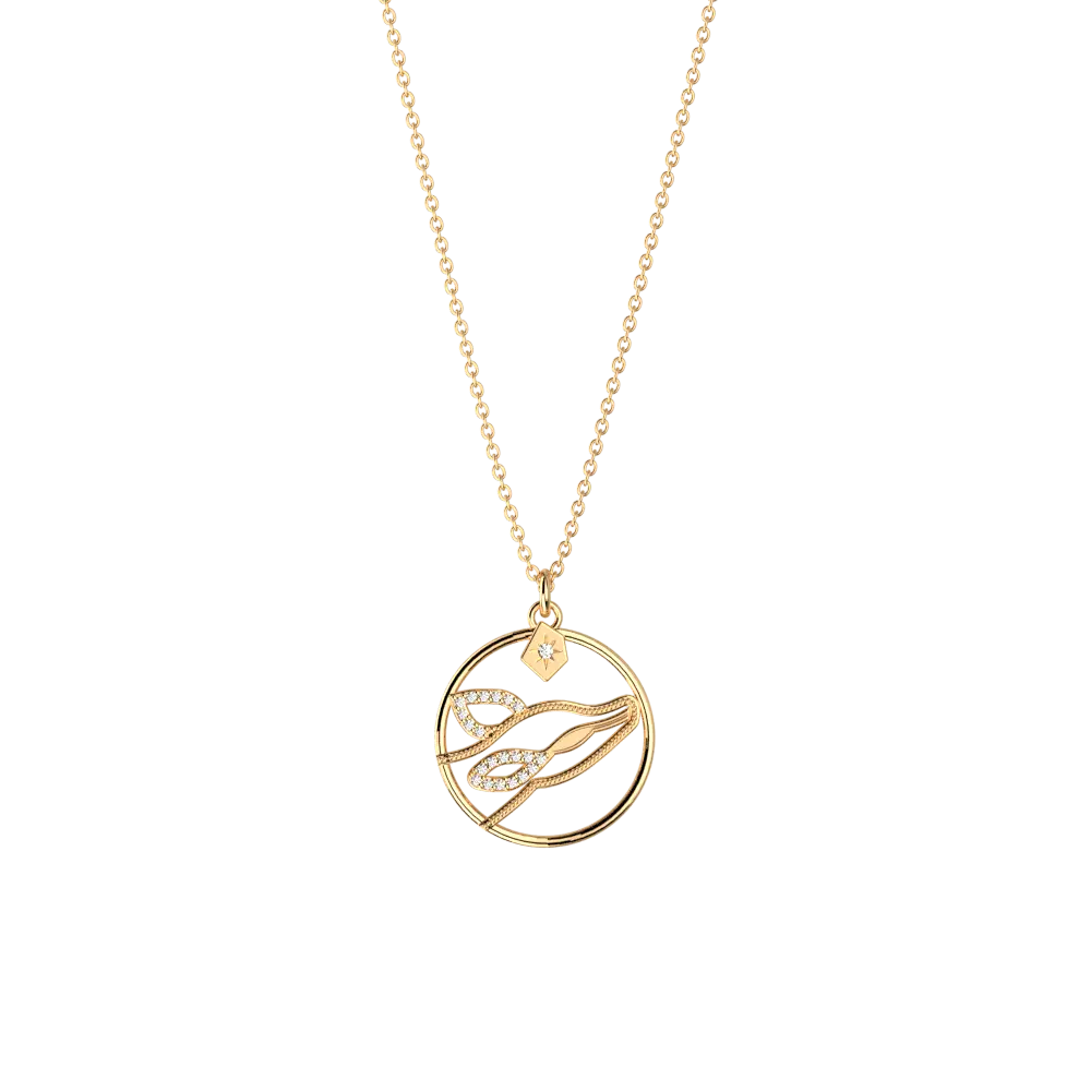 Collier Patronus Biche Harry Potter - Doré