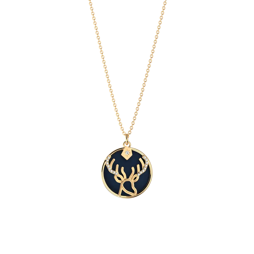 Collier Patronus Cerf Harry Potter - Doré