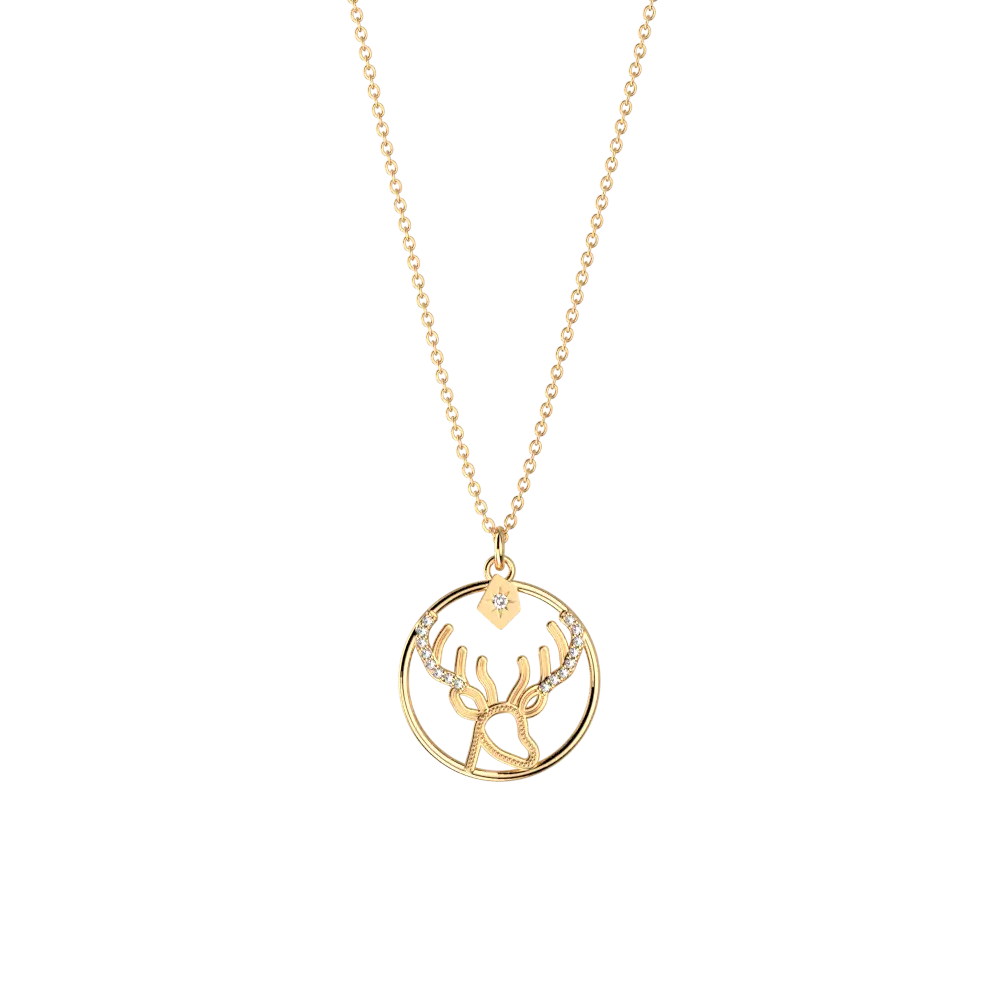 Collier Patronus Cerf Harry Potter - Doré