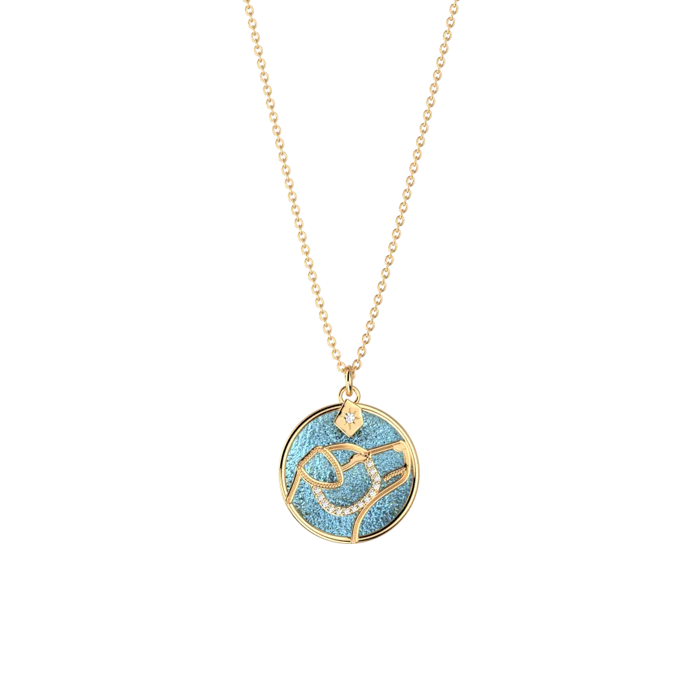 Collier Patronus Chien Harry Potter - Doré