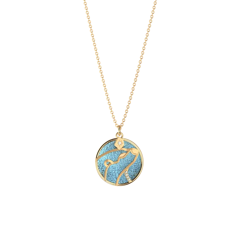 Collier Patronus Loutre Harry Potter - Doré