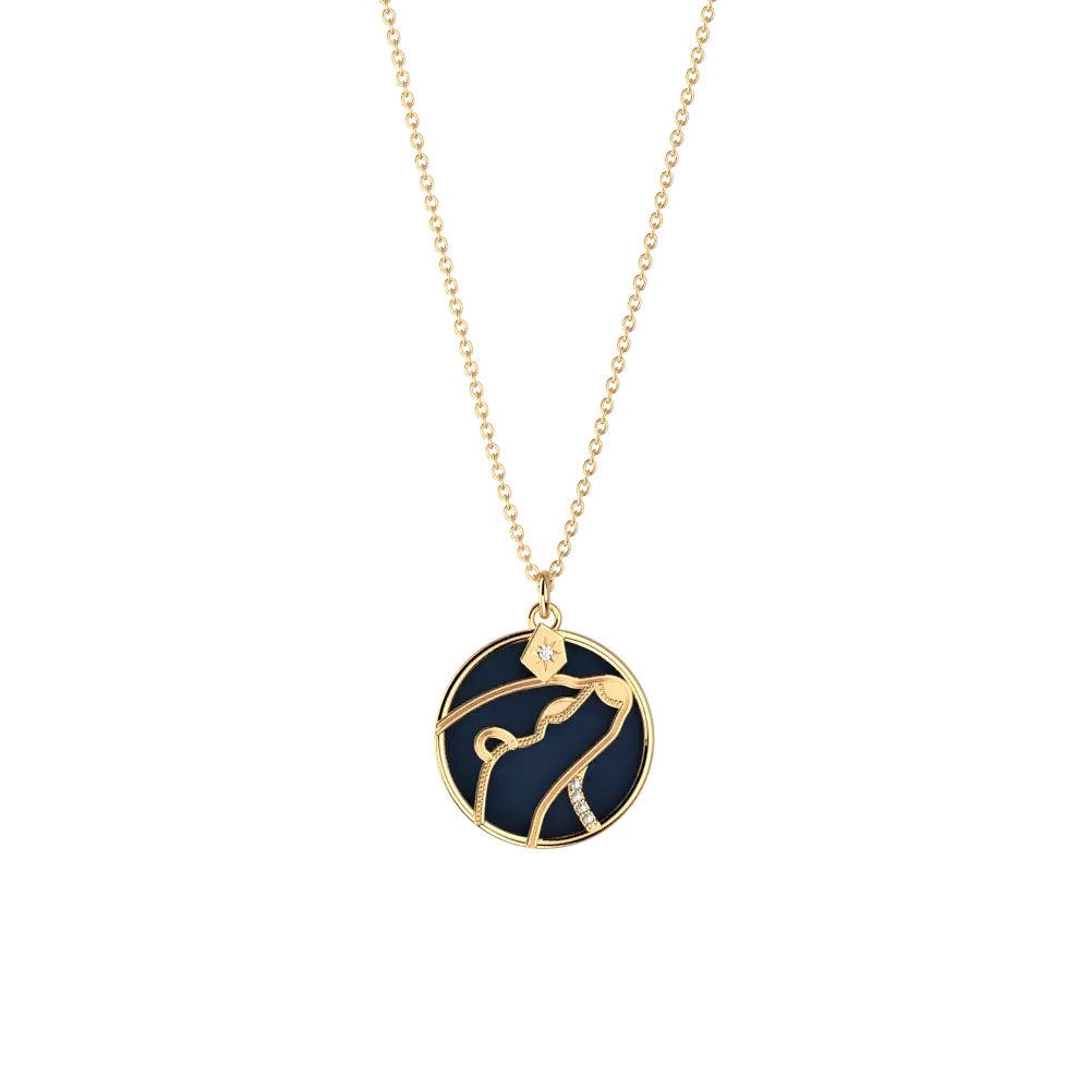 Collier Patronus Loutre Harry Potter - Doré