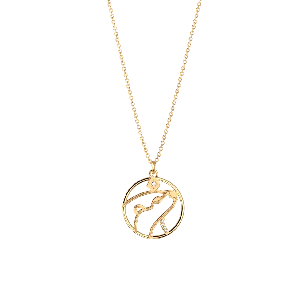 Collier Patronus Loutre Harry Potter - Doré