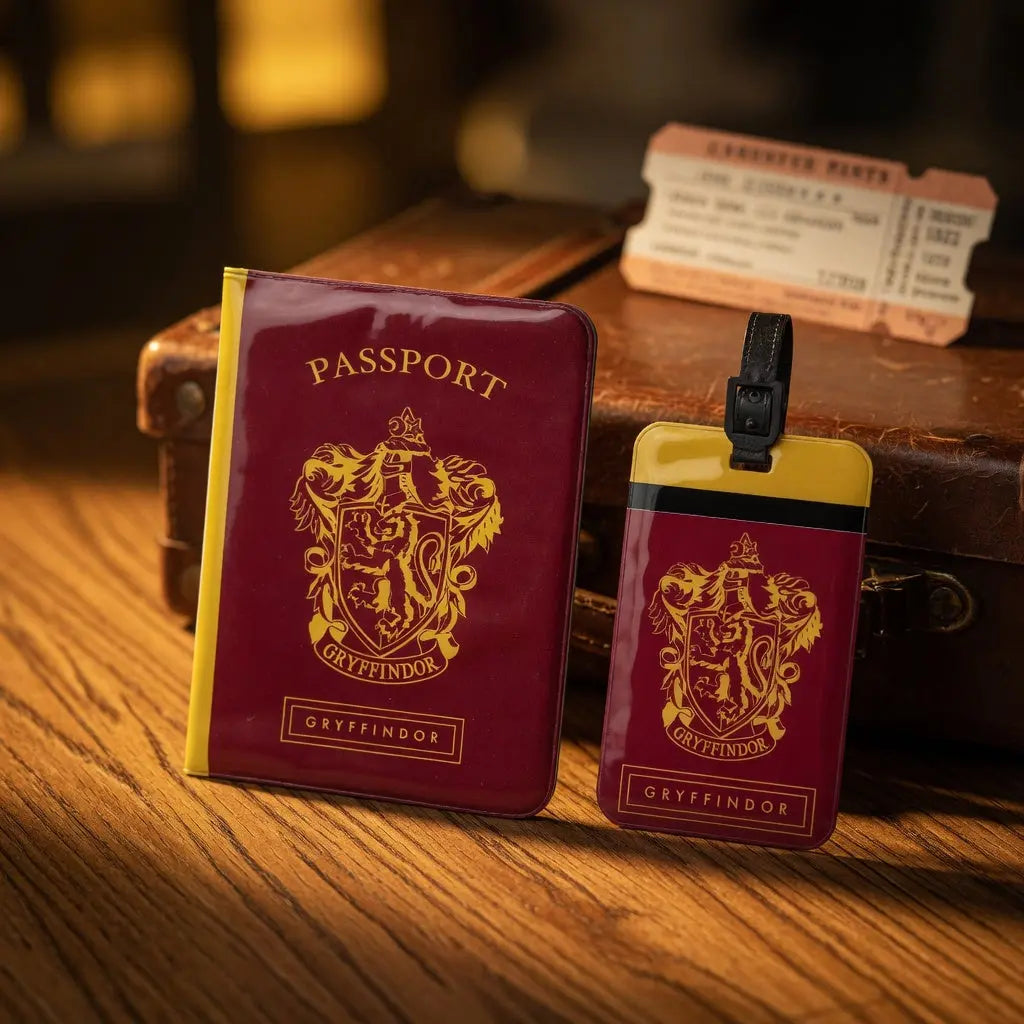 Couverture de Passeport et Étiquette Bagage Gryffondor -  La boutique Aux 2 Balais