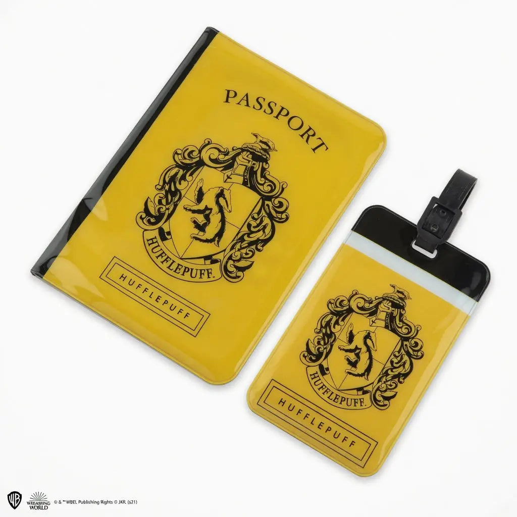 Couverture de Passeport et Étiquette Bagage Poufsouffle -  La boutique Aux 2 Balais