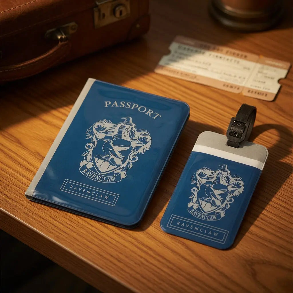 Couverture de Passeport et Étiquette Bagage Serdaigle -  La boutique Aux 2 Balais