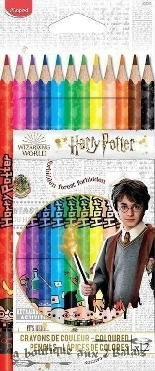 Crayons de couleur Harry Potter - 12 pièces couleur intense