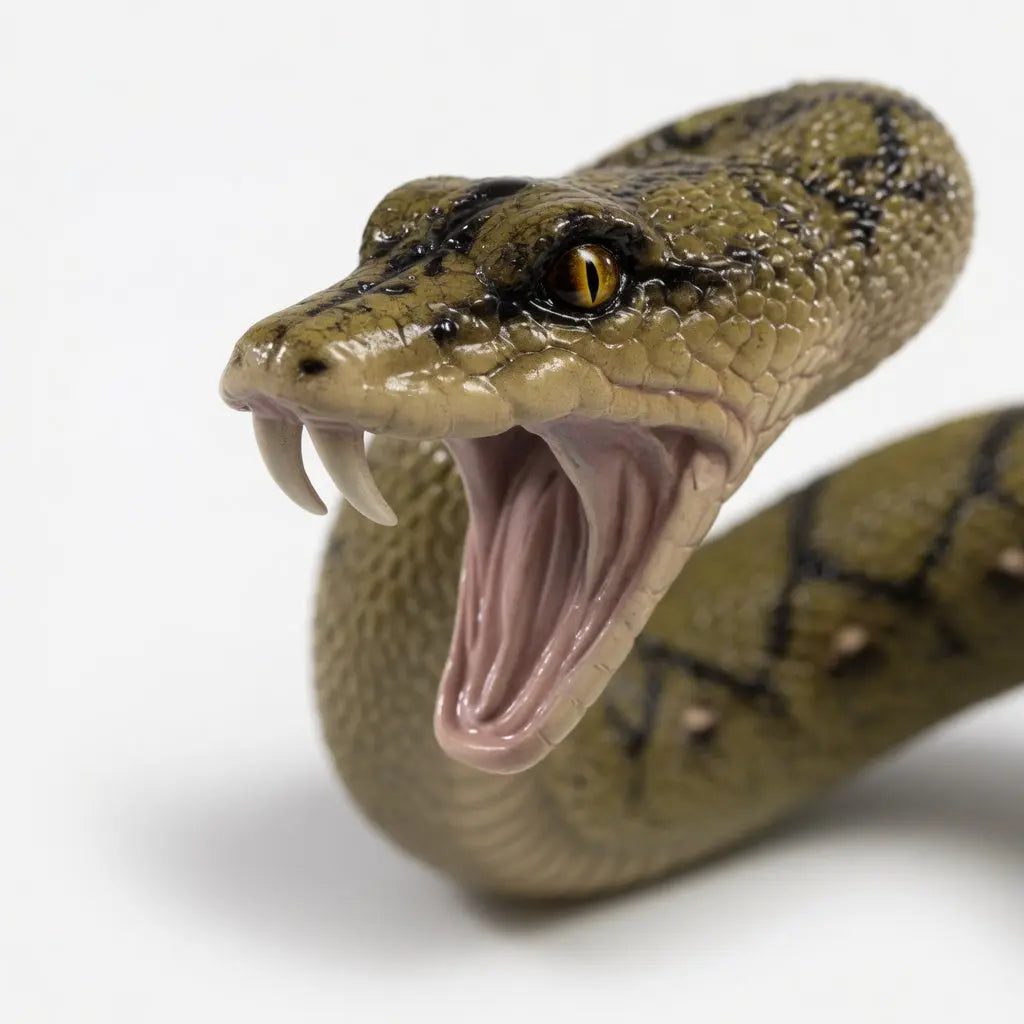 Figurine Nagini posee en vitrine collection Harry Potter Animaux Fantastiques Noble Collection