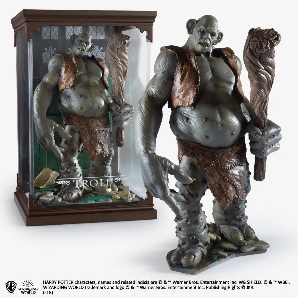 Detail massue socle pierres Poudlard figurine Troll des Montagnes Harry Potter Noble Collection