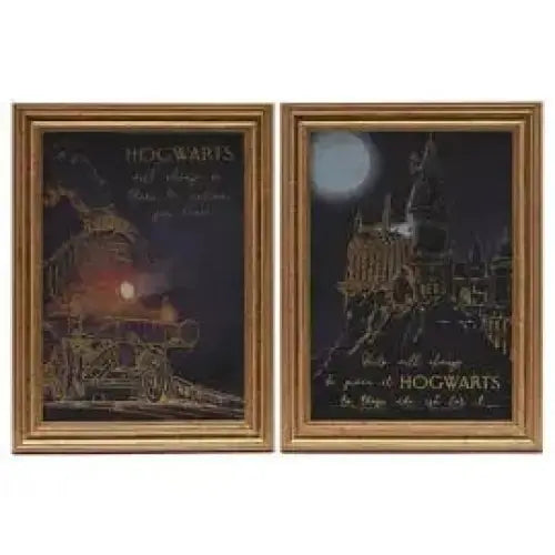 Ensemble 2 cadres Hogwarts & Hogwarts Express -  La boutique Aux 2 Balais