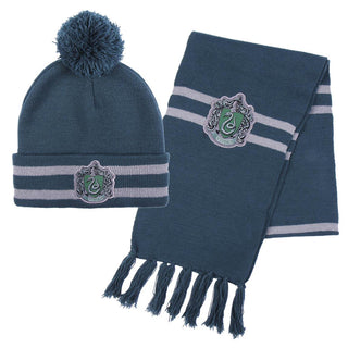 Set Bonnet Pompon + Écharpe Serpentard Enfant - Harry Potter