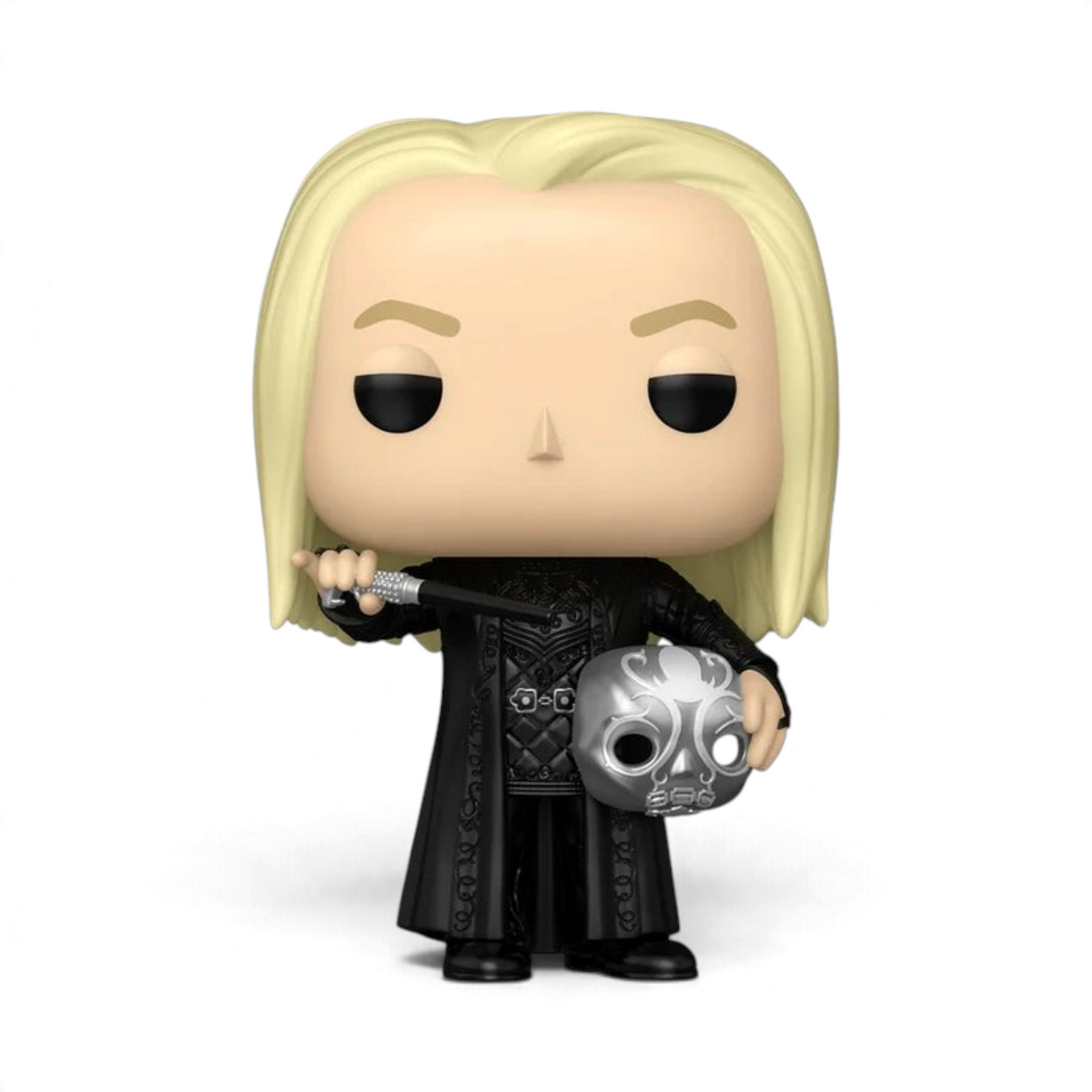 Figurine Funko POP La boutique Aux 2 Balais de Lucius Malfoy en robe noire avec son masque de Mangemort