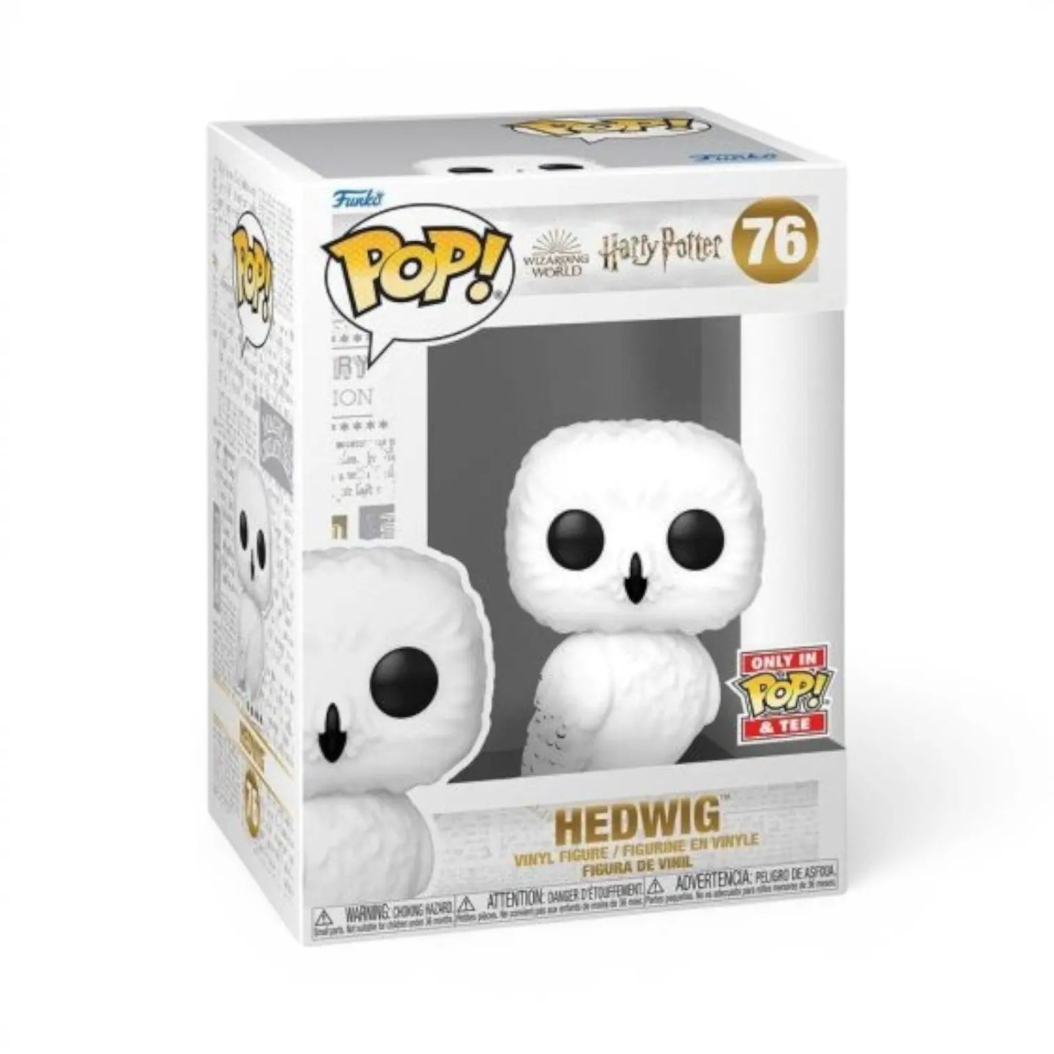 Figurine Funko POP Hedwige n°76 en vinyle blanc, chouette emblématique de Harry Potter chez La boutique Aux 2 Balais