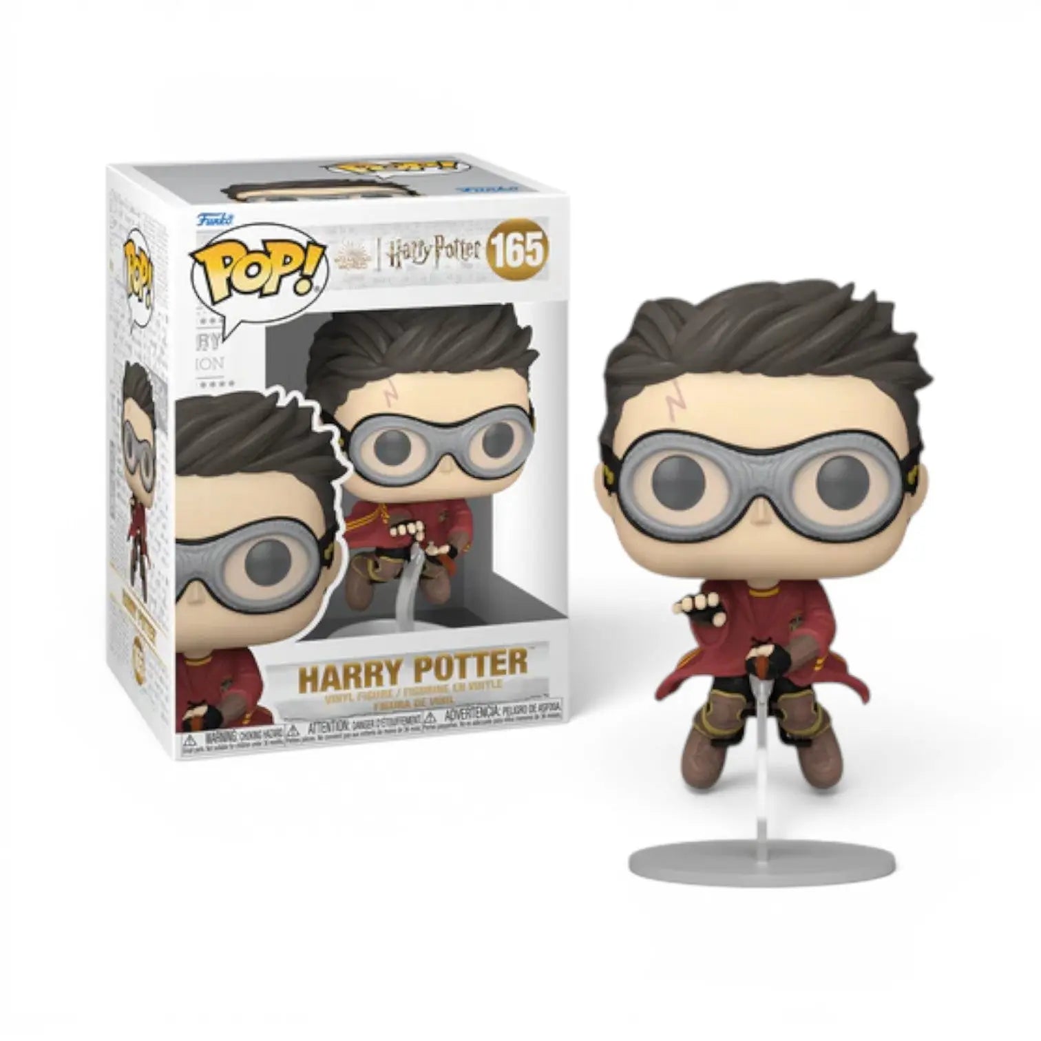 Figurine Funko POP La boutique Aux 2 Balais Harry Potter en tenue de Quidditch sur son balai avec lunettes