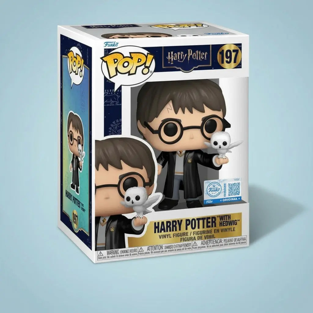 Figurine Funko POP La boutique Aux 2 Balais Harry Potter avec Hedwige n 197 en vinyle dans sa boîte de collection