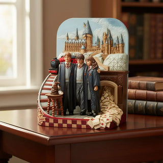 Figurine Scène Film Trio & Château - Jim Shore Harry Potter -  La boutique Aux 2 Balais