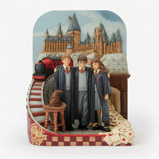 Figurine Scène Film Trio & Château - Jim Shore Harry Potter -  La boutique Aux 2 Balais