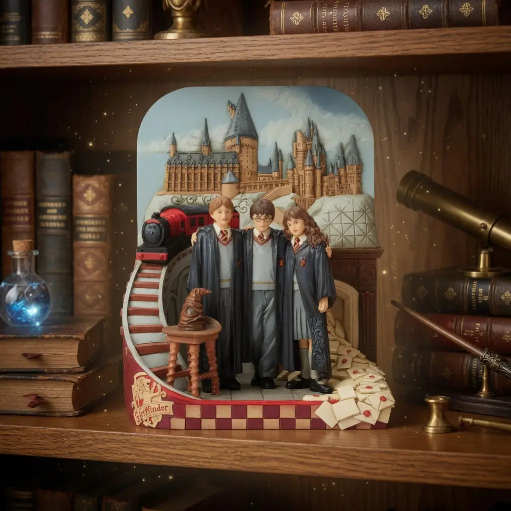 Figurine Scène Film Trio & Château - Jim Shore Harry Potter -  La boutique Aux 2 Balais