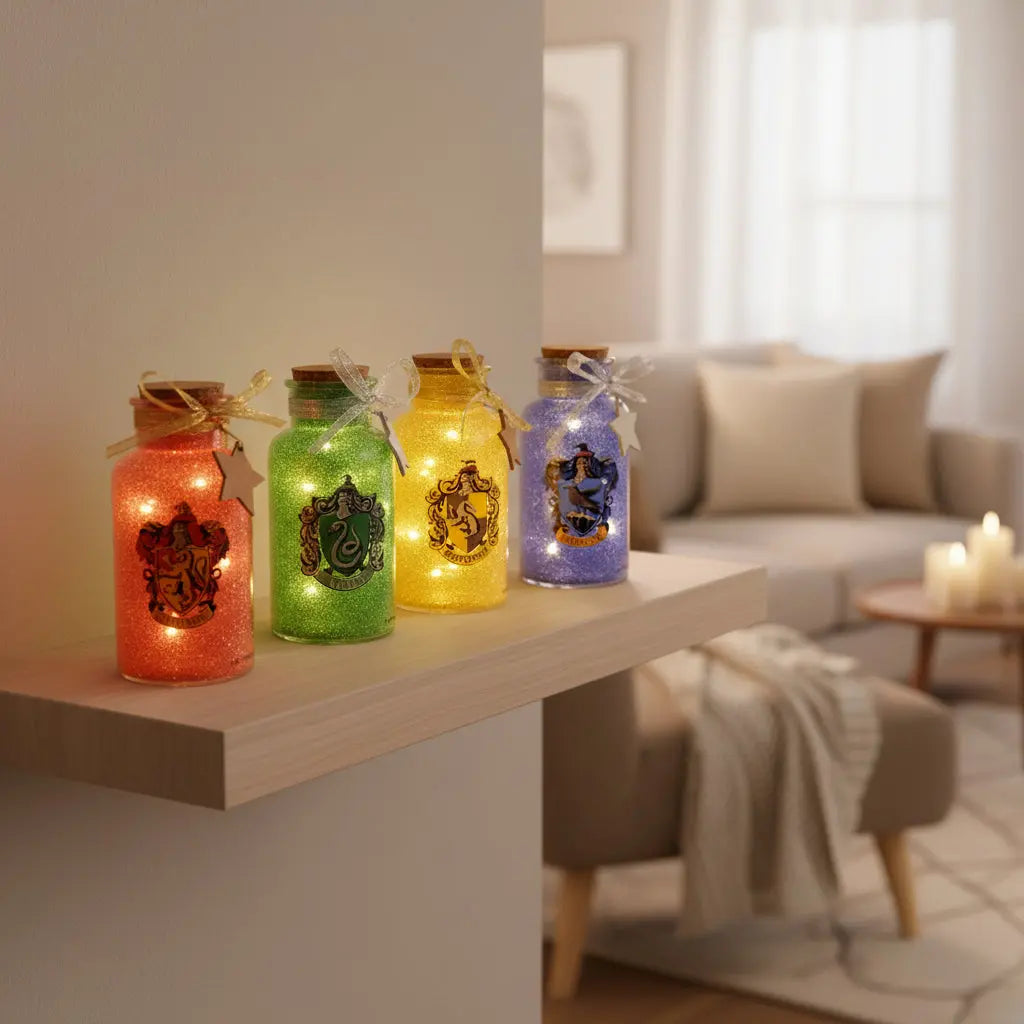 Flacon Lumineux Pailleté Maisons Harry Potter -  La boutique Aux 2 Balais