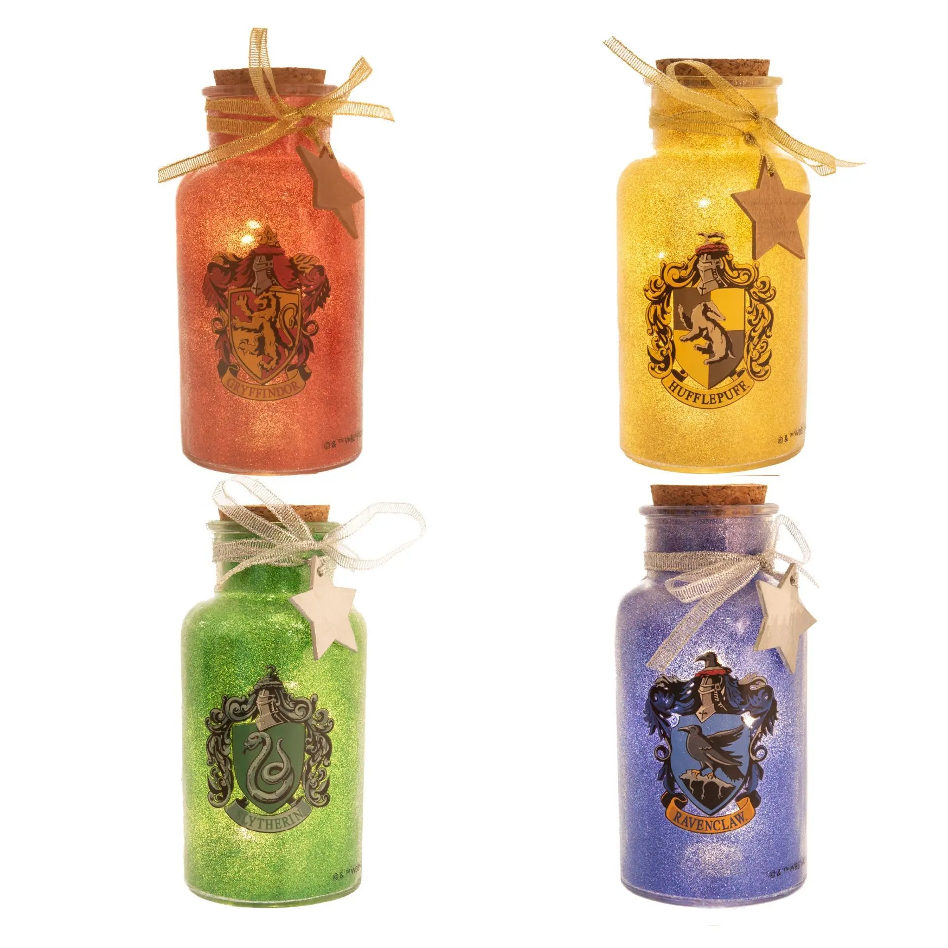 Flacon Lumineux Pailleté Maisons Harry Potter -  La boutique Aux 2 Balais