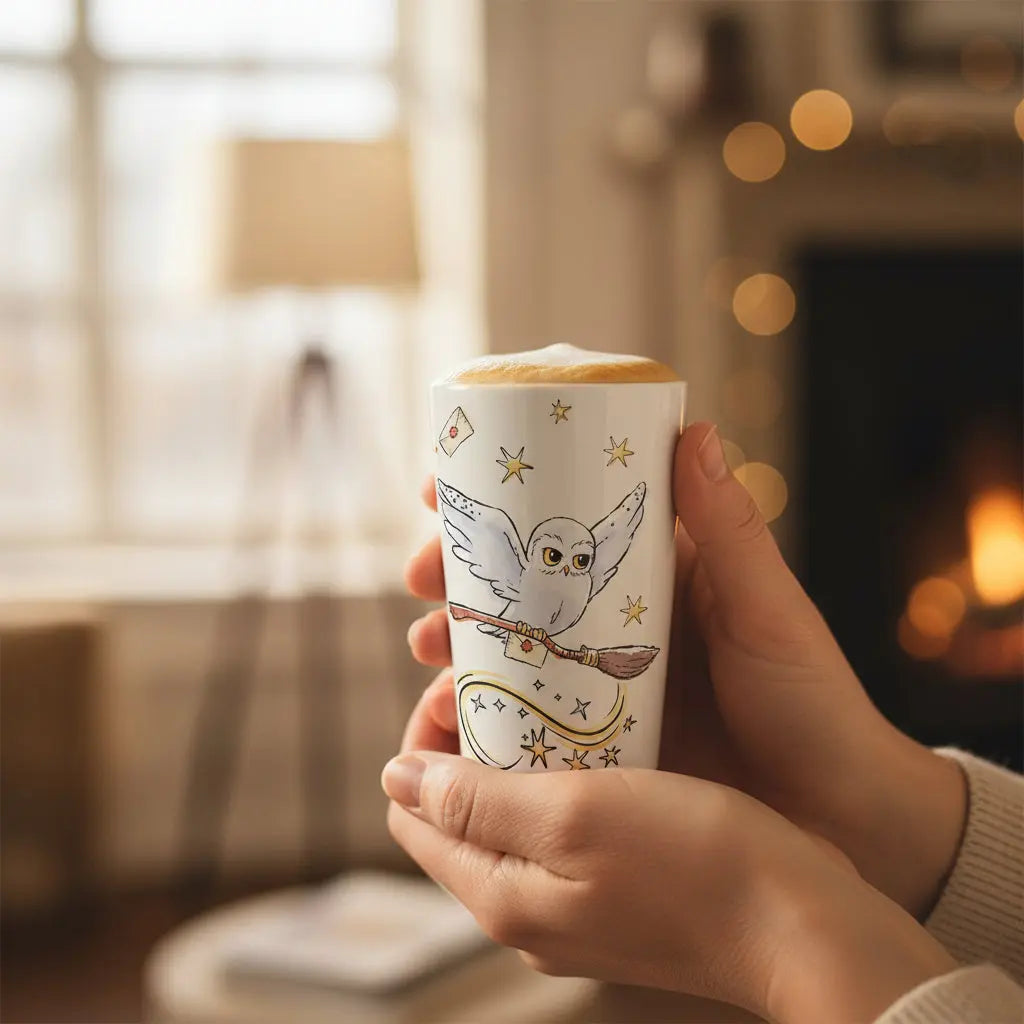 Grand Mug Latte Harry Potter Hedwige - Céramique 470 ml -  La boutique Aux 2 Balais