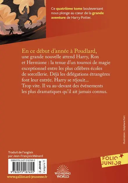 Harry Potter Tome 4 : La Coupe de Feu - Folio Junior -  La boutique Aux 2 Balais