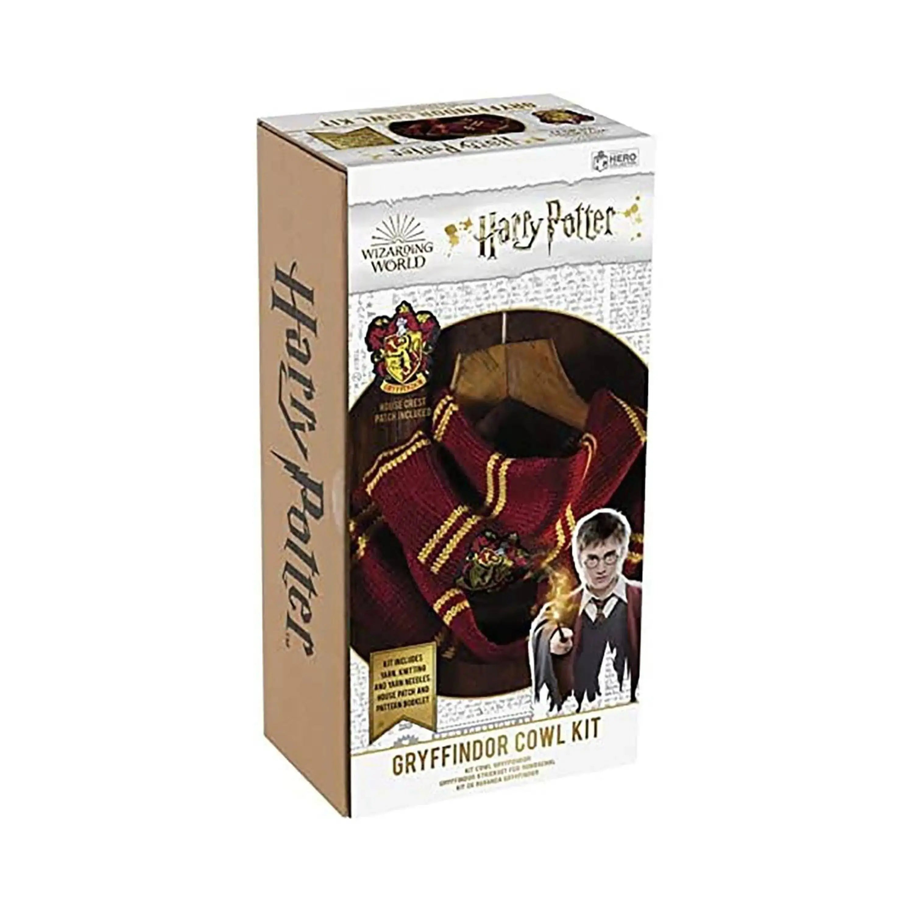 Kit Tricot Harry Potter - Écharpe Gryffondor avec Patch et Aiguilles -  La boutique Aux 2 Balais