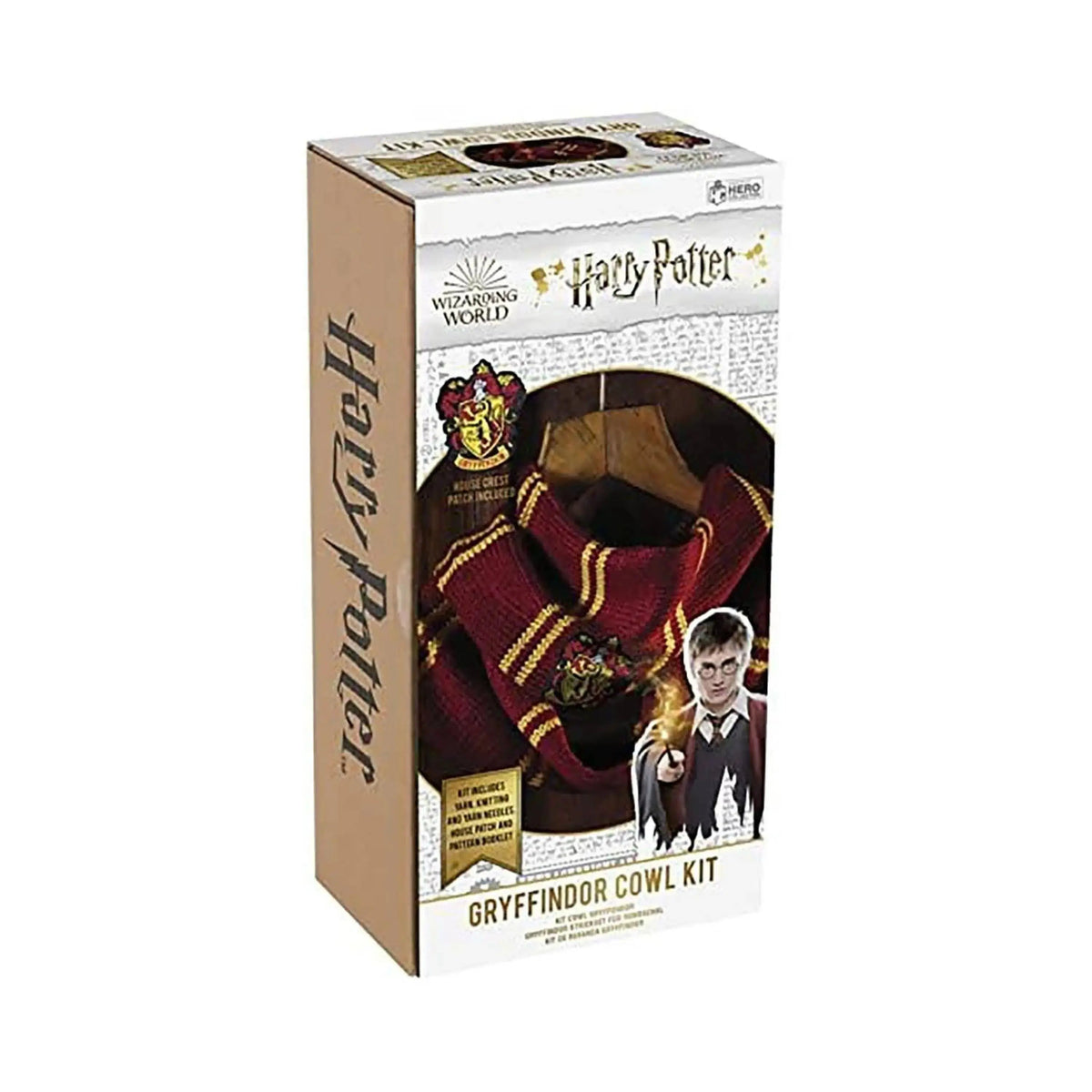 Kit Tricot Harry Potter - Écharpe Gryffondor avec Patch et Aiguilles -  La boutique Aux 2 Balais