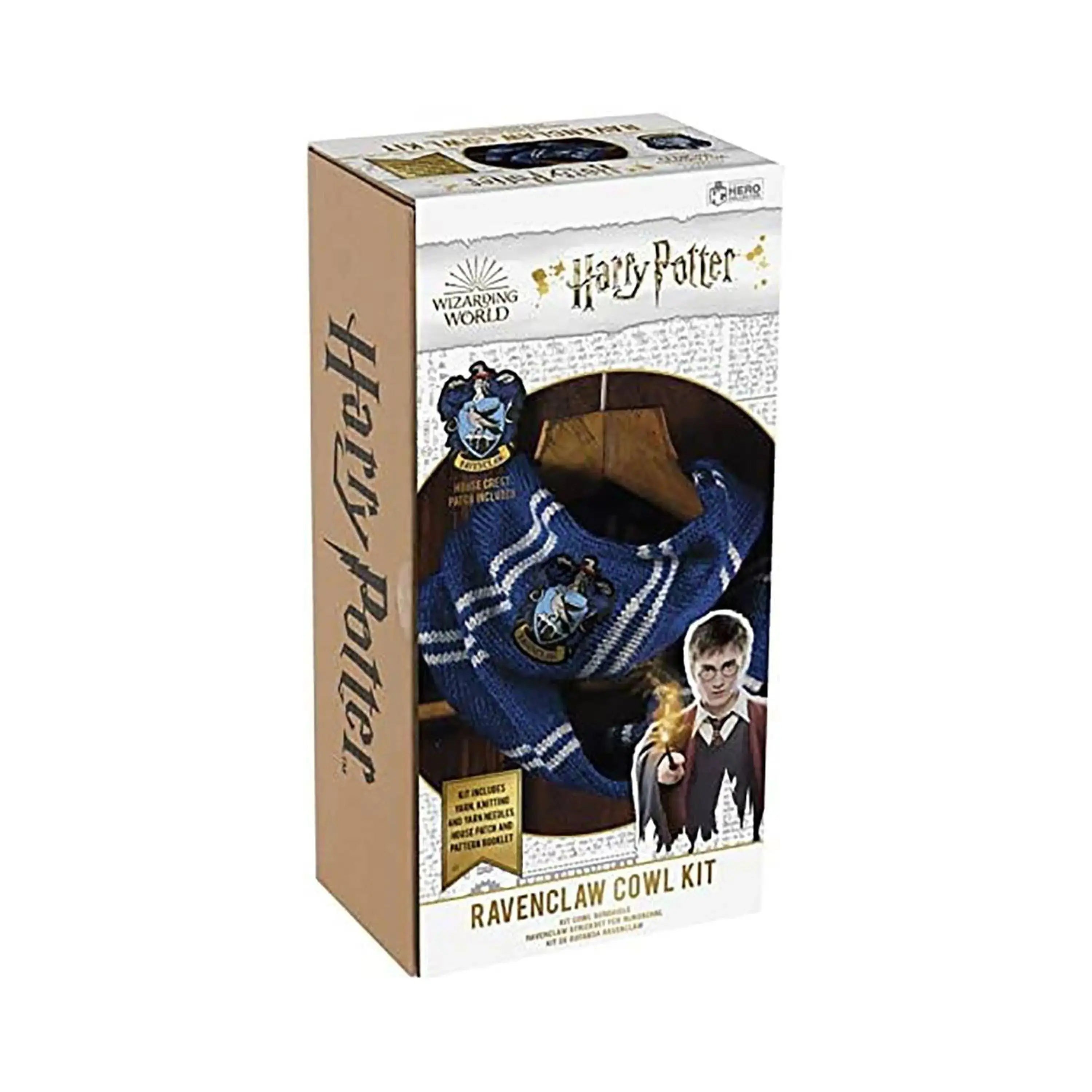 Kit Tricot Harry Potter - Écharpe Serdaigle avec Patch et Aiguilles -  La boutique Aux 2 Balais