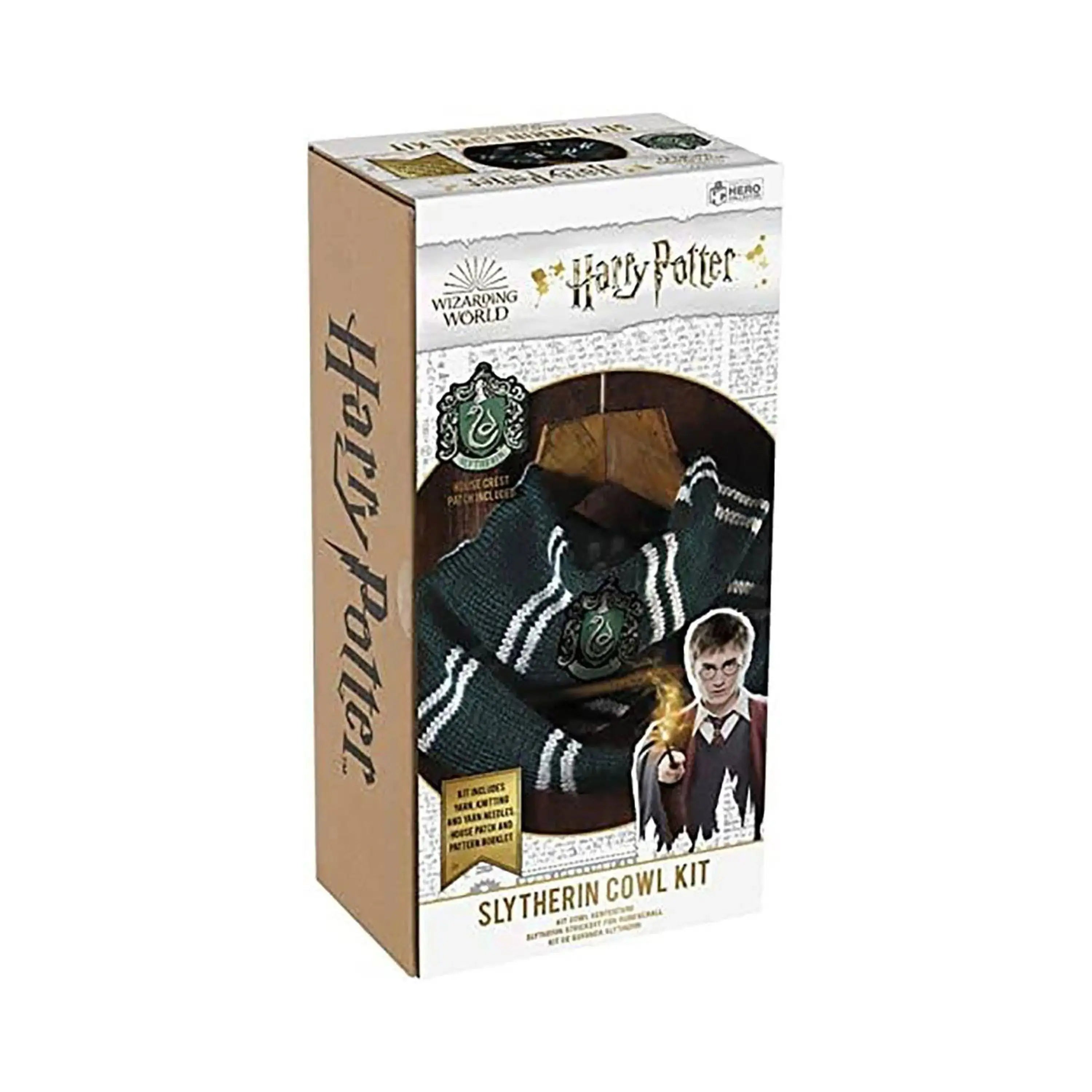 Kit Tricot Harry Potter - Écharpe Serpentard avec Patch et Aiguilles -  La boutique Aux 2 Balais